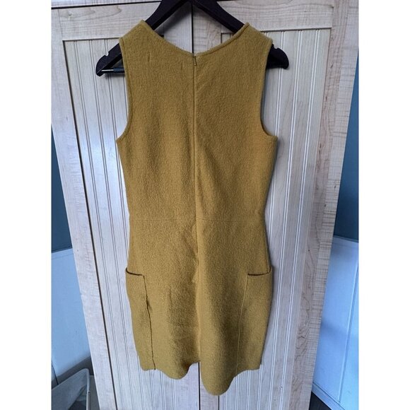 Anthropologie Sparrow 100% wool tweed jumper dress sz s knee length stretch zip - Picture 4 of 7